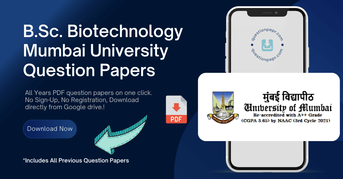BSc Biotechnology Mumbai University Question Papers