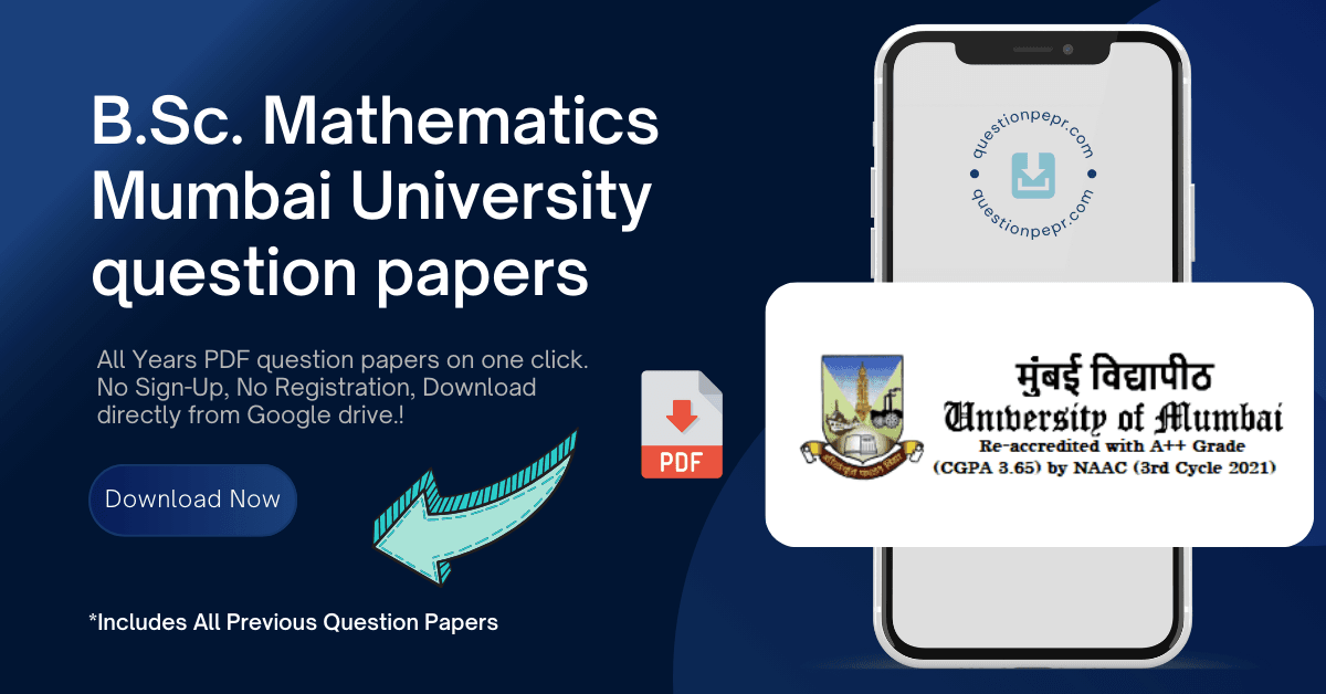 BSc Mathematics Mumbai University question papers