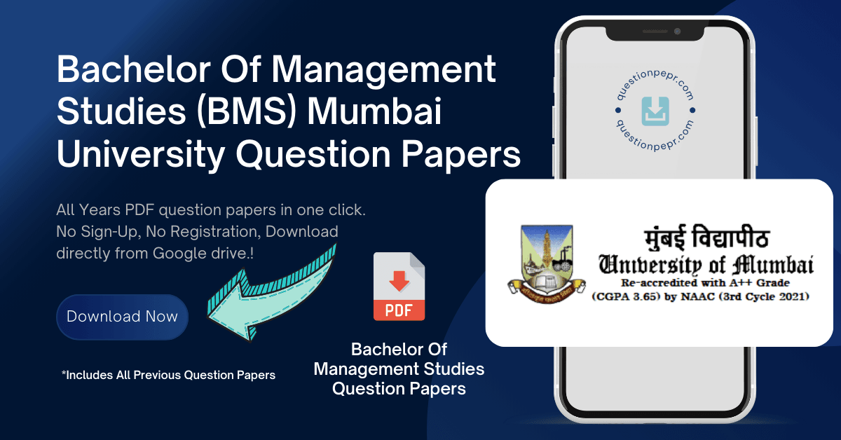 BMS Mumbai University Question Papers Solved PDF