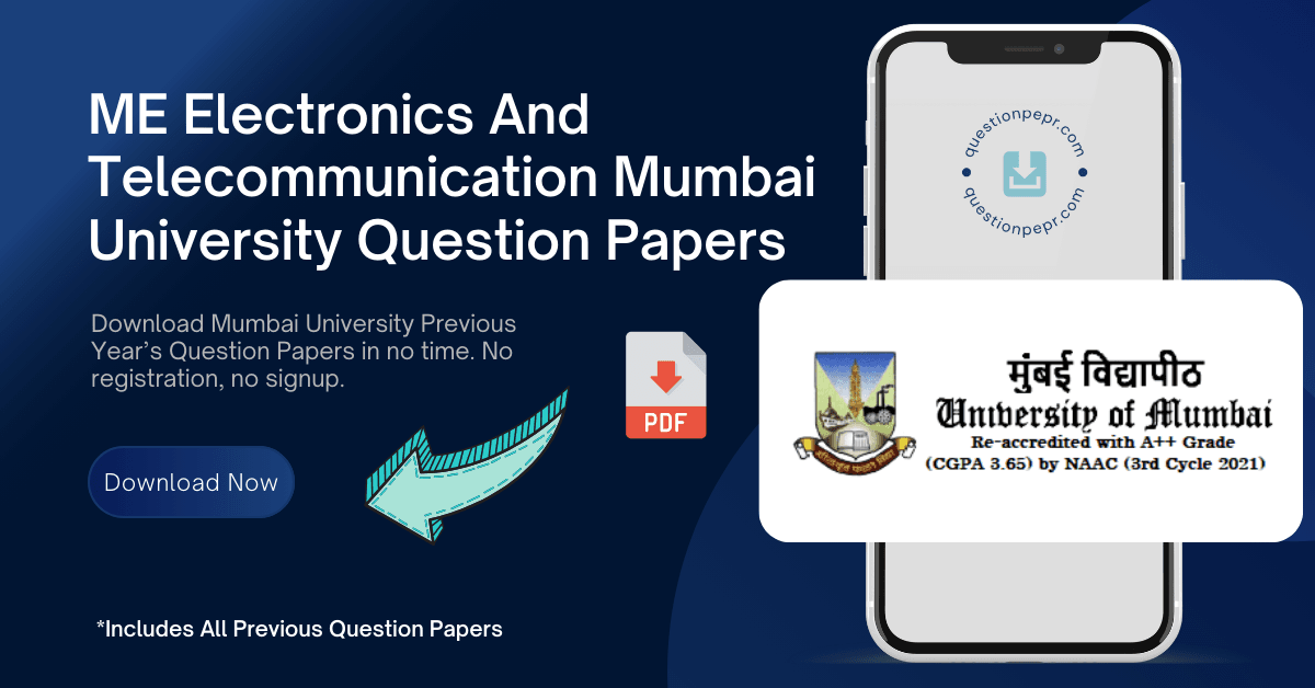 ME Electronics And Telecommunication Mumbai University Question Papers