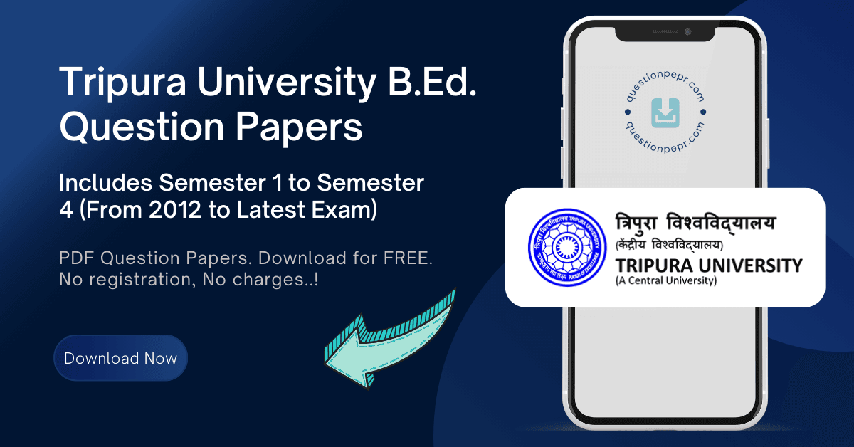 Tripura University B.Ed. question papers