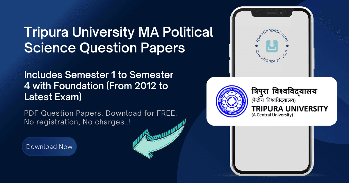 Tripura University MA Political Science question papers
