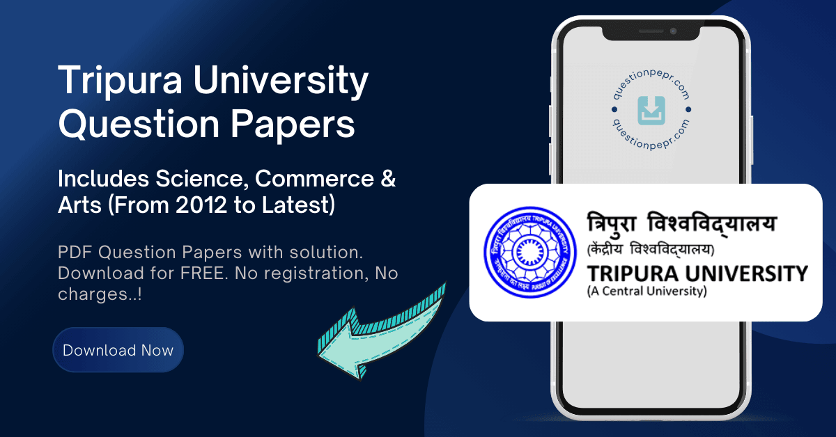 Tripura University Question Paper 2018 PDF